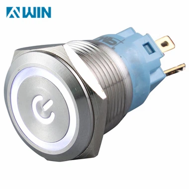 Метални прекидач са белим ЛЕД-ом