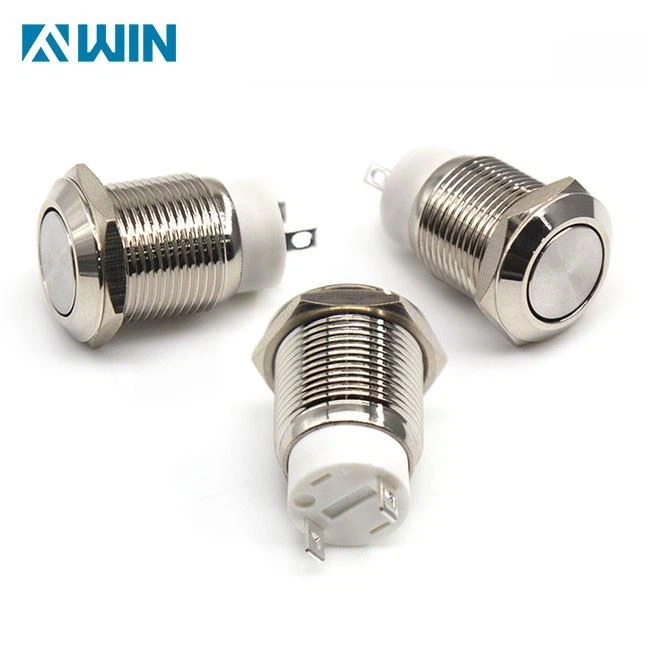 12MM Ring Illuminated Metal Push Button